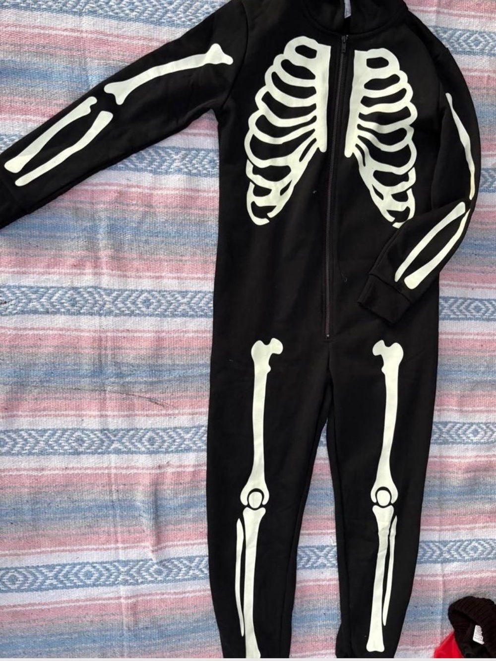 Black Skeleton One-Piece onesie